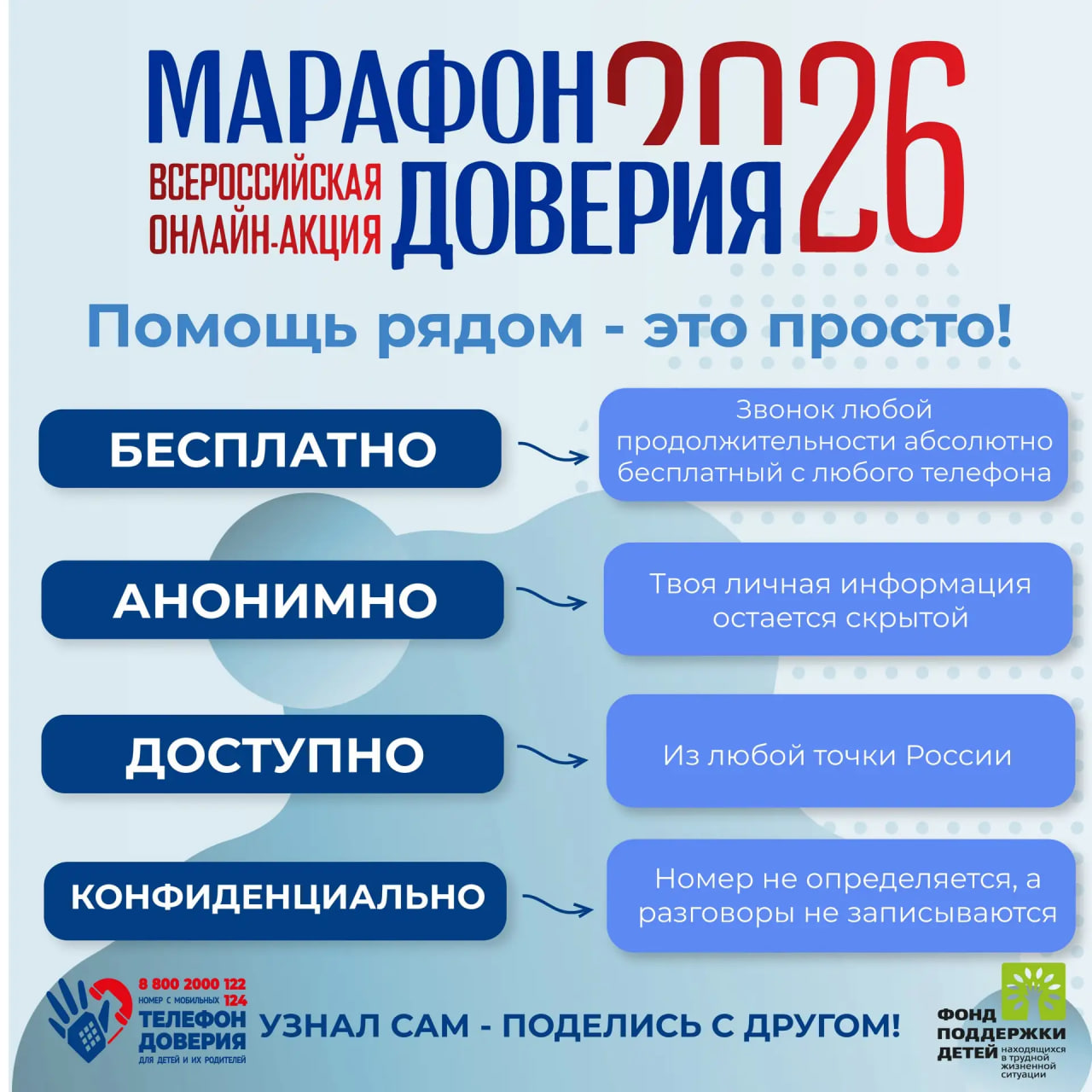   Стартовала Всероссийская онлайн-акция «Марафон доверия. 2026»